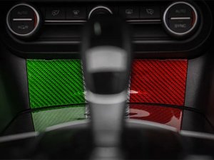 Alfa Romeo Giulia USB Trim Frame Cover - Carbon Fiber - LHD - Italian Theme